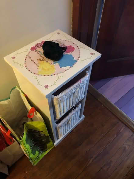 Photo of free Small white shelf/nightstand (Nutley) #1