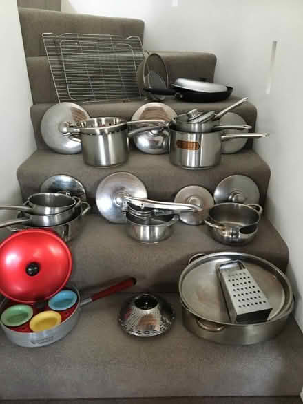 Photo of free Pots and pans various sizes (Motherby CA11) #1