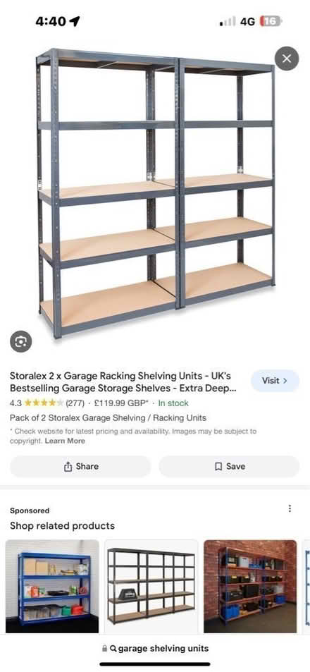 Photo of Shelving for shed (Cranfield MK43) #1