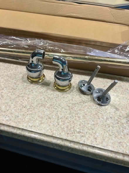 Photo of free Chrome Towel Rod and cabinet knobs (Westerville) #3
