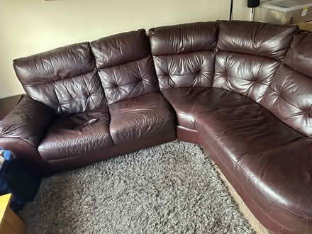 Photo of free Leather corner sofa (OX14) #1