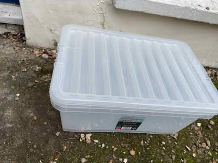 Photo of free Bathroom toiletry organiser & 2 plastic boxes (Leytonstone E11) #1