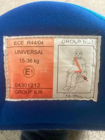 Photo of free Child car booster seat (Sale, M33) #3