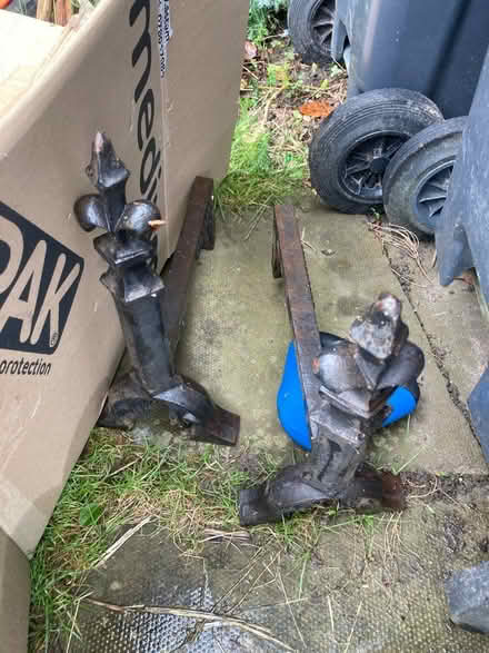 Photo of free Two Cast Iron Fire Dogs (CT2) #1