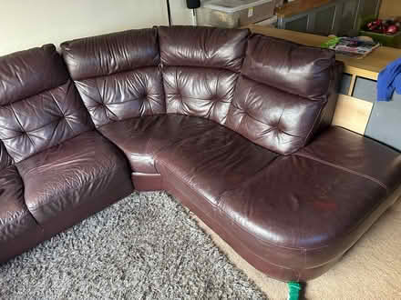 Photo of free Leather corner sofa (OX14) #2