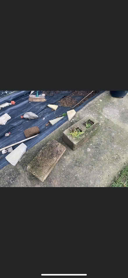Photo of free 11 heavy concrete blocks and big garden boulder (Llanerfyl SY21) #2