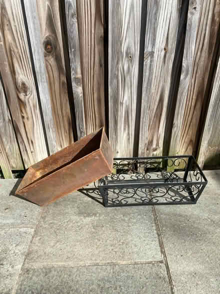 Photo of free Metal flower box (Capitol Hill, Duncan St NE) #4