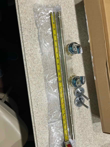 Photo of free Chrome Towel Rod and cabinet knobs (Westerville) #2