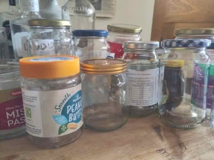 Photo of free 14 glass jars, assorted sizes (Marsh LA1) #1