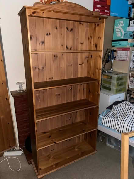 Photo of free Wooden book case (Alconbury) #1