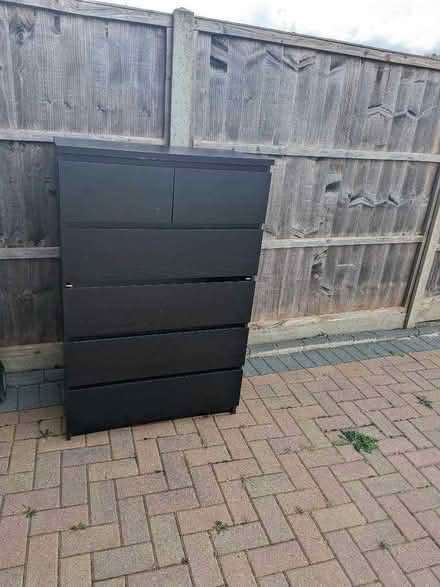 Photo of free Idea chest of drawers, very dark brown (Horsell) (Winnington Way GU21) #1