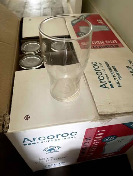 Photo of free Box of 1/2 pint glasses (Bohemia TN37) #2