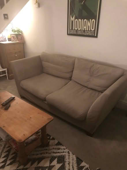 Photo of free Super comfy, mushroom coloured sofa (Hampton hill, TW12) #2