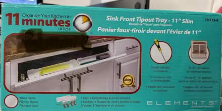 Photo of free Sink Front Tipout Tray - White (Plainfield) #1