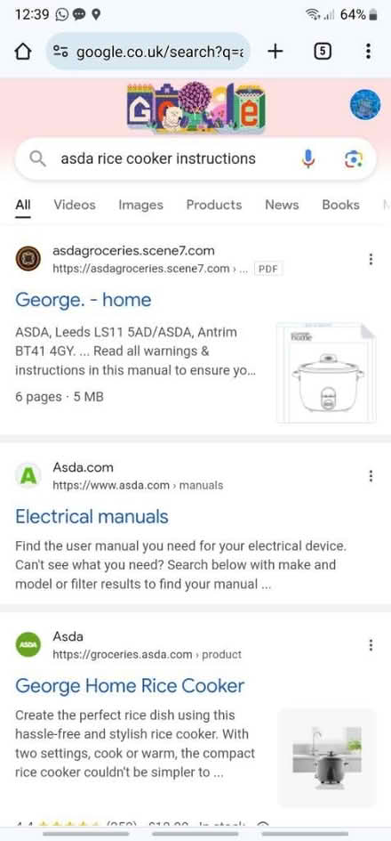 Photo of free Asda rice cooker (Portsea Portsmouth PO1) #1