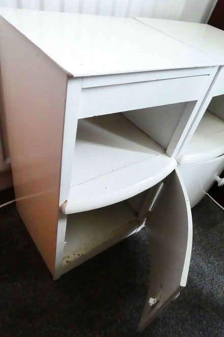 Photo of free Two White Bedside Cabinets (Bromley BR1) #1