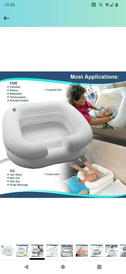 Photo of free Hair washing inflatable basin (Radley) #4