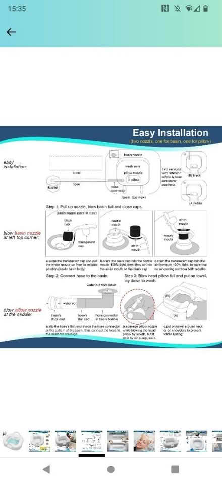 Photo of free Hair washing inflatable basin (Radley) #2