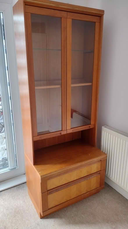 Photo of free Wooden display cabinet (Ilkeston, Derbyshire) #2