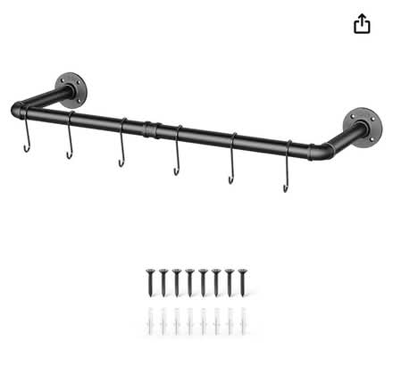 Photo of free Industrial pipe clothes rack, 92cm (Brixton) #2