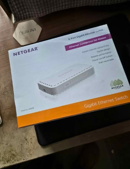 Photo of free Unopened 8-port Netgear Gigabit Ethernet switch (GU14) #1