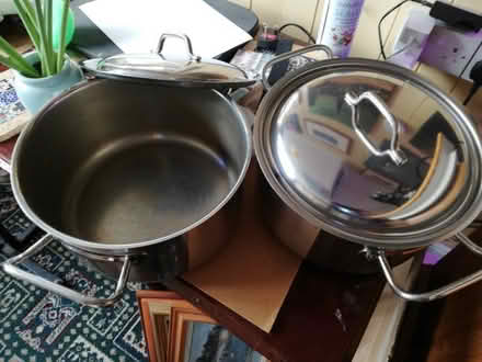 Photo of free Two large stainless steel pans (Meole Brace SY3) #1
