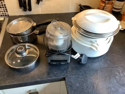 Photo of free Saucepans, mini chopper & insulated dishes (Tenbury Wells WR15) #1