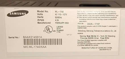 Photo of free Samsung Printer ML-1710 (SE Santa Fe Sol y Lomas) #1