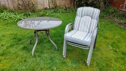 Photo of free Patio Table & 3 Chairs (Ross HR9) #1