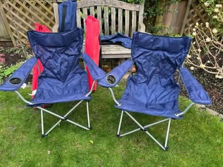 Photo of free Set of four folding camping / leisure chairs (Oakham LE15) #2