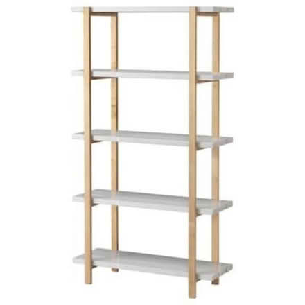 Photo of free Tall wood and metal ikea shelves (L4) #1