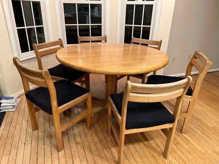 Photo of free Round Table & 6 chairs (Ellicott City) #1