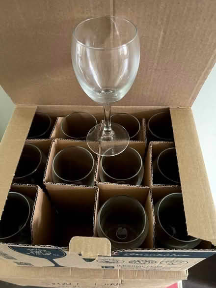 Photo of free Box of wine glasses (Bohemia TN37) #1