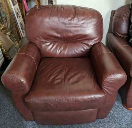 Photo of free Pair of leather armchairs (Sandylands LA3) #2