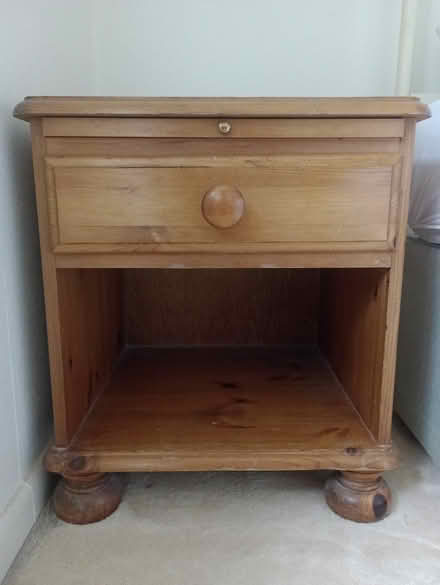 Photo of free Pine bedside cabinet with drawer and pull out shelf (Radbrook Green SY3) #1