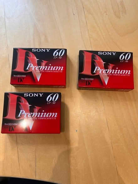 Photo of free Three unused Sony video cassettes (Orpington BR6) #1