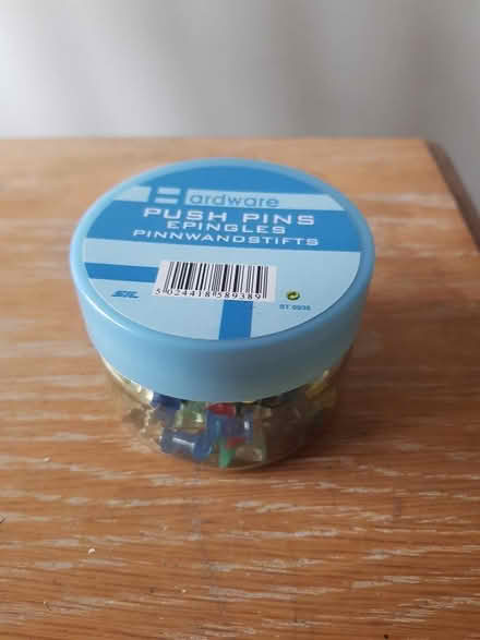 Photo of free Tub of push pins for cork board (Townsend AL3) #1