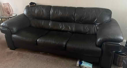 Photo of free Stokers 3 seater leather couch (Formby L37) #2