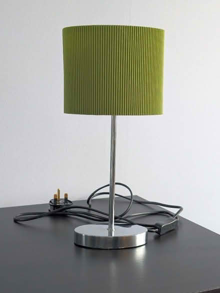 Photo of free Table/bedside lamp with green shade (Stanway CO3) #1