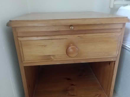 Photo of free Pine bedside cabinet with drawer and pull out shelf (Radbrook Green SY3) #2