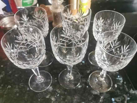 Photo of free 6 crystal wine glasses (North Road) #1
