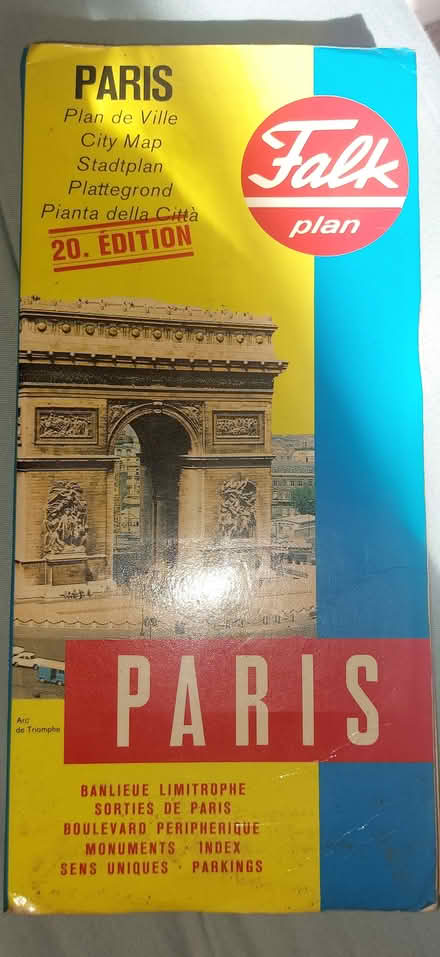 Photo of free Old folding map of Paris (Beckenham near Clock House) #1