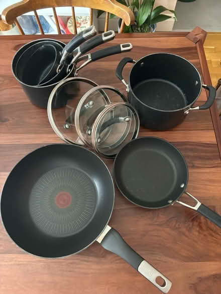 Photo of free Wok, frying pan, 4 saucepans (Hamlet Road, Crystal Palace) #1