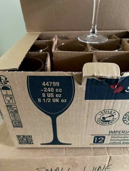 Photo of free Box of wine glasses (Bohemia TN37) #2