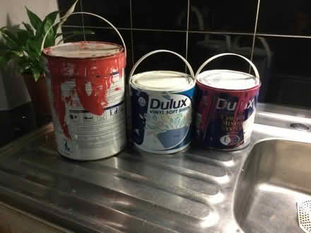 Photo of free 3 tins vinyl emulsion , 60% ish full . (Motherby CA11) #1