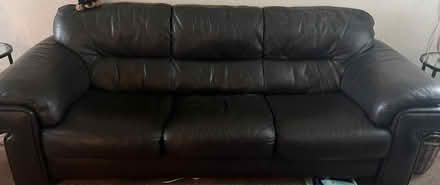 Photo of free Stokers 3 seater leather couch (Formby L37) #1