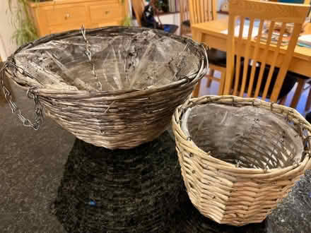 Photo of free Hanging basket + wicker basket (South Oxfordshire RG9) #1