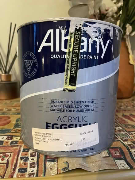 Photo of free Acrylic Eggshell Paint (Quarndon DE22) #1