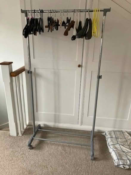 Photo of free Adjustable clothes rail and coat hangers (Scotton HG5) #1