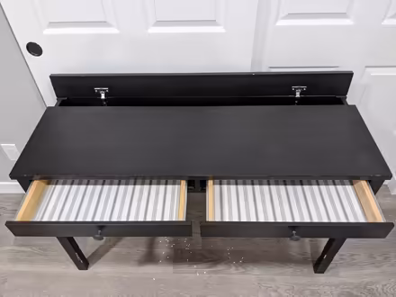 Photo of free Slim black desk (Hampden South) #3